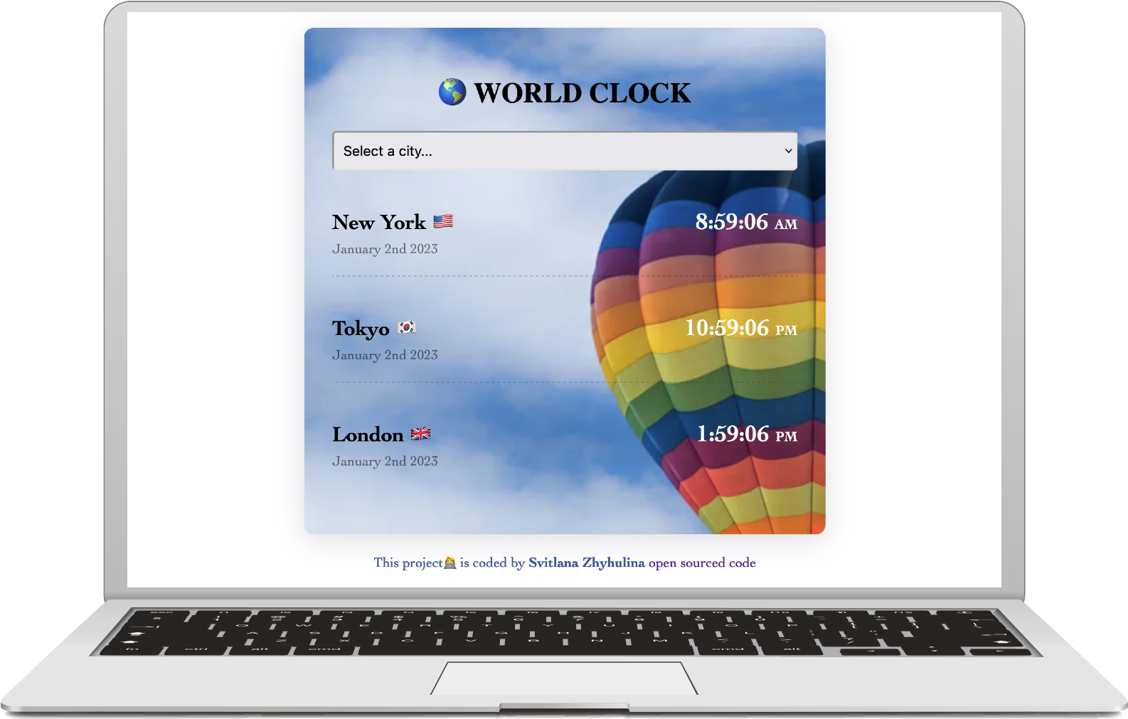 page about the world-clock